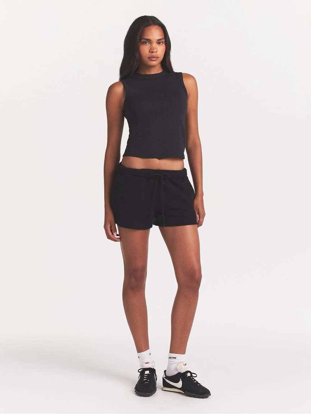 SKIMS Cotton Fleece Classic Shorts | Onyx Black | Size XL | Discontinued